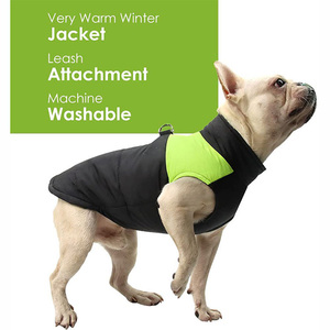 Luxe hiver imperméable chien rembourré veste en plein air vêtements pour animaux de compagnie gilet fermeture éclair gilet harnais pour bouledogues français coton chien manteau - Product Image 2