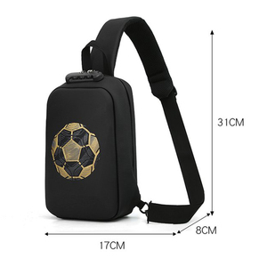 Sac bandoulière unisexe compact avec système antivol, sacoche portable pour téléphone à plusieurs compartiments, sac de poitrine décontracté et tendance - Product Image 2