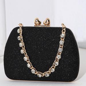 Luxus Touch Square Box Clutch Diamant verzierte Shinn ing Design Abend tasche für Frauen Elegante <span class=keywords><strong>Prom</strong></span> Geldbörse für Bankett partys - Product Image 4