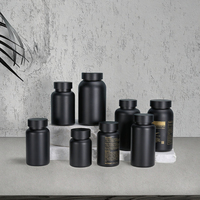 Capsules en plastique vides haut de gamme à impression personnalisée, noir mat, toutes tailles pour la fabrication d'emballages de pilules médicinales