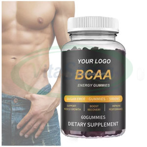 Dès que possible Bcaa pré-entraînement acide aminé créatine monohydrate pêche gommeux supplément énergétique OEM Bcaa gommes - Product Image 2