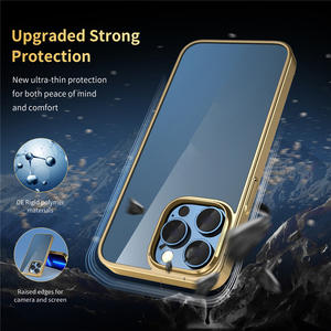 <span class=keywords><strong>Coque</strong></span> de téléphone portable rigide avec cadre galvanisé pour <span class=keywords><strong>iPhone</strong></span> 15 6.1 pouces 14 Plus 13 <span class=keywords><strong>11</strong></span> 12 Pro Max <span class=keywords><strong>coque</strong></span> <span class=keywords><strong>transparente</strong></span> mince - Product Image 5