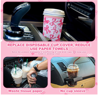 Manchon de tasse à café glacé en néoprène avec logo personnalisé, manchon réutilisable pour café glacé, pour boissons chaudes ou froides