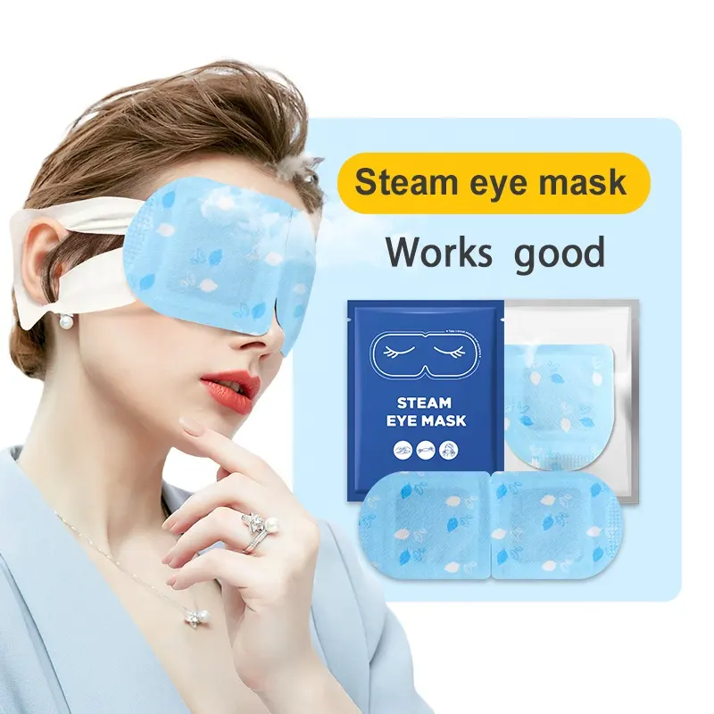 Maschera per gli occhi riscaldata per occhi termali per dormire, alleviare l'affaticamento degli occhi, lavanda/camomilla può essere personalizzata