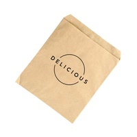 Sac en papier kraft blanc et brun recyclable personnalisé, refermable à chaud sur trois côtés, emballage plat, pochette artisanale pour marchandises, petit sac à friandises