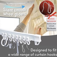 Rail de rideau robuste et pratique à fixer au plafond, rail de rideau flexible, rail de plafond incurvé, séparateur de pièce