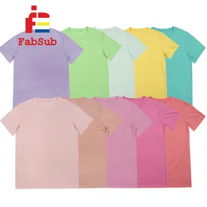 100% Polyester T Shirts Cotton Feel DTF Printing Sublimation Blanks Short Sleeve Shirts Custom Printed For Men's Women Toddler