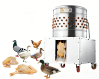 Plumeuse automatique commerciale 15 poulets en acier inoxydable avec doigts en caoutchouc pour volailles