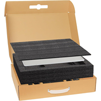 Caja de Embalaje de Cartón Corrugado de Lujo para Envío de Portátiles, Impresa a Medida, con Inserto de Espuma