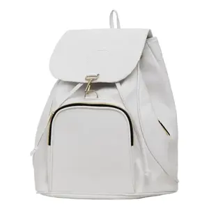 Mochila de Cuero PU Blanca para Mujer Fana Jezabel, 15L, Moderna, para Uso Diario, Bolso de Hombro, Ligera, Forma Cuadrada, para Verano - Product Image 1