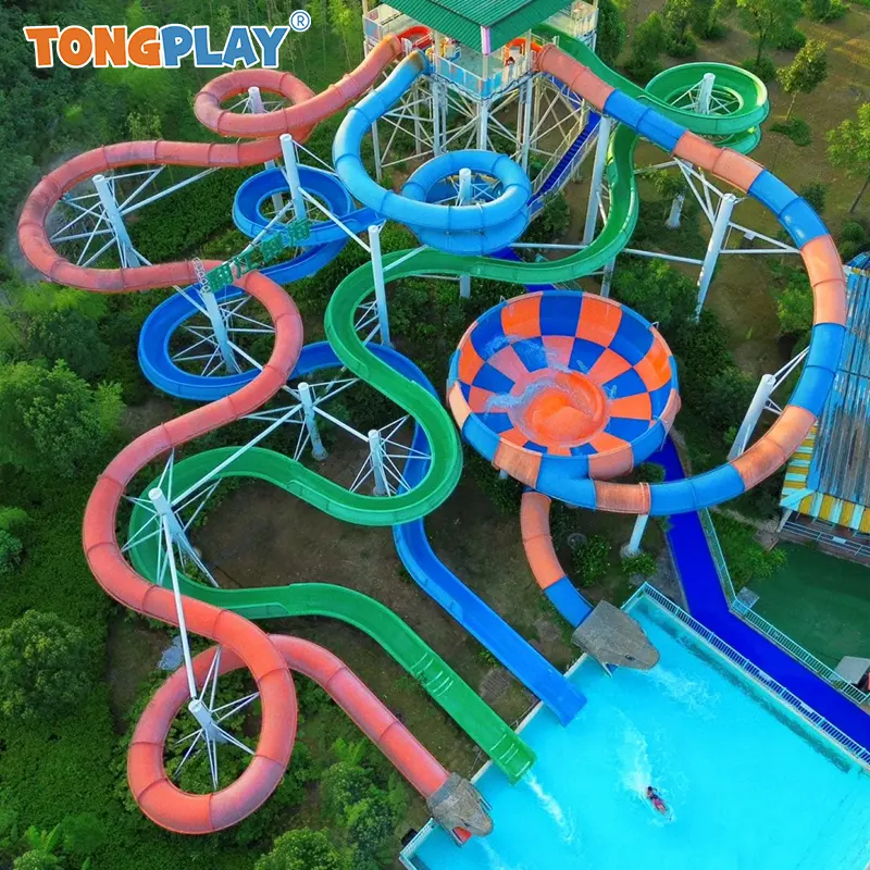 Ticari Aqua Park yetişkin fiberglas yüksek hızlı serbest düşüş slayt için açık su spor parkı büyük su kaydırağı sürmek