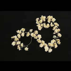 2023 Artificielle Fleur Plante Fleur Feuille De Vigne Suspendue Rotin Guirlande Guirlande Guirlande - Product Image 5