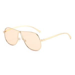 Custom Logo 2026 Fashion Men Women Metal Frame One Piece <b>Sunglasses</b> UV400 <b>Gradient</b> Shades Oversized Pilot Sun Glasses - Product Image 1
