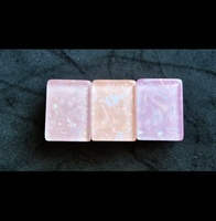 Mahjong américain de luxe haut de gamme en acrylique écologique, motif fleur de glace, 4 couches, 160 pièces, pour 4 joueurs, pliable, résistant à l'eau