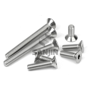 Vis à tête fraisée hexagonale à empreinte hexagonale en titane zingué M5X10/12/15/20/25/30/35/<span class=keywords><strong>40</strong></span> pour moto et vélo (haute qualité 1 pièce) - Product Image 1