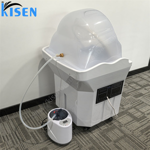 KISEN Moderne Portable Chaise de Lavage de Cheveux avec Bassin de Lavage à Vapeur, pour Spa Capillaire Japonais, Hydrothérapie et Massage Thaïlandais, pour Salons de Coiffure - Product Image 1