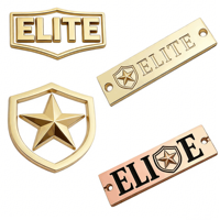 Étiquettes métalliques personnalisées en alliage de zinc pour sacs et vêtements - Logo 3D en relief, autocollantes, écologiques, lavables, imprimées en sérigraphie, certifiées Oeko-Tex