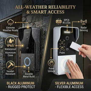 Système de <span class=keywords><strong>sonnette</strong></span> vidéo IP Hiwink 2K avec écran tactile 7 pouces, Wi-Fi double bande, interphone intelligent Tuya compatible Alexa et Google Home - Product Image 2