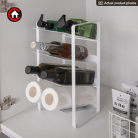 Haute qualité 4 niveaux porte-bouteille support bouteille d'eau organisateur cuisine garde-manger support de rangement étagère organisateurs sous évier étagère