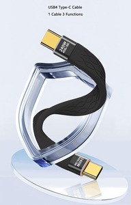 Cable de Extensión <span class=keywords><strong>USB</strong></span> 4 de 40 Gbps, Cable Plano Corto, Carga Rápida de 240 W, Transmisión de Datos, Cable <span class=keywords><strong>USB</strong></span>-C, Conexión de Video de 8K a 60 Hz - Product Image 3