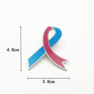 Vente en gros <span class=keywords><strong>d</strong></span>'épingles métalliques en ruban <span class=keywords><strong>moins</strong></span> chères, petites et moyennes épinglettes de sensibilisation au cancer du sein rose foncé - Product Image 6