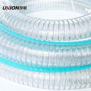 Tubo Flessibile in PVC con Filo d'Acciaio ad Alta Pressione, Resistente all'Usura per Trasporto di Fluidi Chimici, Applicazioni Domestiche e Industriali - Product Image 2