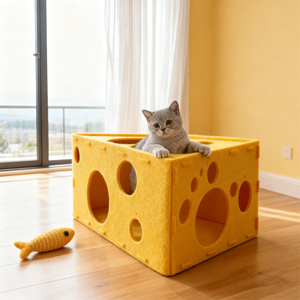 Cheese Pet Cat Cave Bed for Cats <strong>Dog</strong> <strong>Kennel</strong> Winter Warm Enclosed <strong>Dog</strong> House House Type Four Seasons Universal Sleeping Cat <strong>Kennel</strong> - Product Image 6