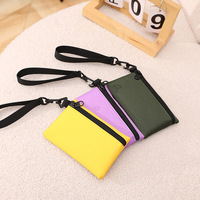 USENGKA Simple Portefeuille-Monnaie en Tissu Polyester pour Femmes, Mini Porte-Cartes Portable, Petite Pochette de Poignet