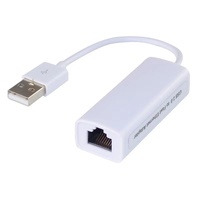 Adaptador de red Ethernet USB 1,1 a RJ45, tarjeta adaptadora para ordenador portátil y PC, 10/100