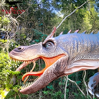 Modèle de dinosaure animatronique sur mesure pour parc à thème, dinosaure en caoutchouc de silicone hautement simulé