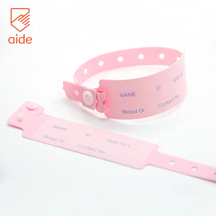 Пользовательские записываемые пластиковые виниловые одноразовые идентификационные Медицинские ПВХ больничные ID браслеты