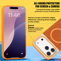 Étui en cuir PU patchwork pour iPhone 17/17 Pro/17 Pro Max, coque magnétique bicolore, logo personnalisé, vente en gros