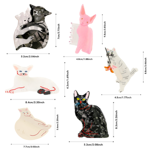 Dowell klip rambut pola kucing asetat Populer kucing liar <span class=keywords><strong>Savannah</strong></span> kucing lucu aksesori rambut gaya INS grosir - Product Image 2