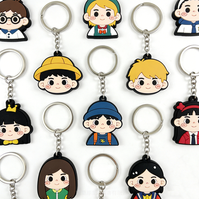 Soft Rubber Keychains Custom Logo Name Private PVC Keychains Gift Key Tags