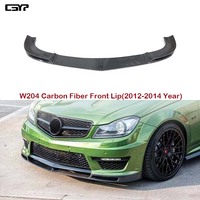 Nouvelle Lame de Pare-chocs Avant en Fibre de Carbone de Haute Qualité Style V pour Mercedes-Benz Classe C W204 C63