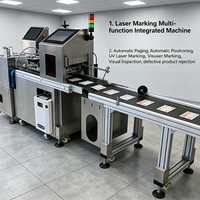 Machine de marquage laser à positionnement visuel volant avec alimentation automatique de feuilles, inspection de codes QR, tri des défauts et ligne de production d'emballage