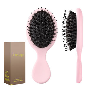 Vente en gros de mini brosse à <span class=keywords><strong>cheveux</strong></span> ronde en poils de sanglier lisses massage à pagaie pas cher rose salon brosse à <span class=keywords><strong>cheveux</strong></span> pour femmes enfants <span class=keywords><strong>cheveux</strong></span> longs et courts - Product Image 1