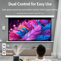 Écran de projection en PVC anti-reflet 16:9 HD 4K, portable, pliable, mural, pour cinéma maison