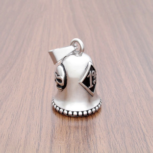 Nœud personnalisé motard crâne tête de gardien cloche pendentif 1% cloche casques gardien cloche <span class=keywords><strong>moto</strong></span> soutien <span class=keywords><strong>collier</strong></span> - Product Image 6
