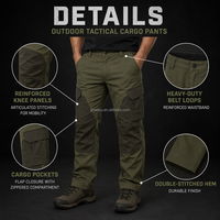 Pantalon tactique résistant aux rayures pour hommes, pantalon cargo de chasse, Ripstop, multi-poches, séchage rapide, respirant, pantalon d'extérieur