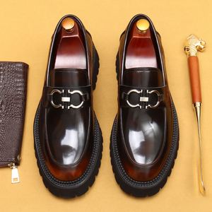 Chaussures Oxford pour hommes en cuir véritable style britannique, à lacets, formelles, pour le bureau, respirantes, antidérapantes, légères, semelle intermédiaire en PU, semelle extérieure en caoutchouc - Product Image 3