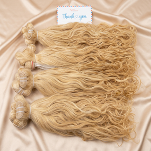 Extensiones de Cabello Humano Vietnamita Remy Q1096 613 Rubio, Doble Trama, Ondulado Natural, Suave, de Primera Calidad, en Oferta - Product Image 3