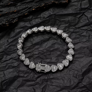 Love Zircon <b>Bracelet</b> Men's and Women's <b>Bracelet</b> Couple Stacked Wind Tennis Chain Heart Shape Tanjing Fashion Lijing Necklace - Product Image 1