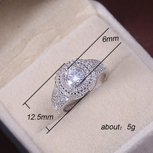 Anello da Donna con Micro Pavé di Zirconi Rosa, Gioiello per Matrimonio, Fidanzamento, Uso Quotidiano e Feste, Idea Regalo - Product Image 3