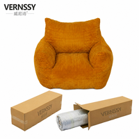 VERNSSY Canapé enfant en tissu tufté au design moderne et minimaliste, rembourré en mousse, pouf pour enfants, idéal pour les petits espaces, utilisation en salon, garantie 5 ans