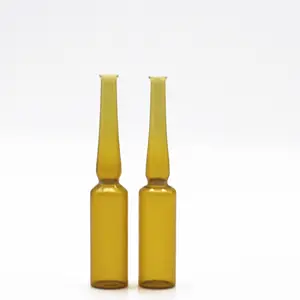 Mini ampoule jetable de 2 ml, 1 ml, bouteille de médecine marron, 1 ml, 2 ml, 3ml, 5ml, 10ml, flacon en verre tubulaire ambre/transparent