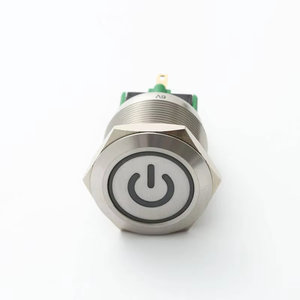ELEWIND Interrupteurs à bouton-poussoir en acier inoxydable 25mm momentané ou à verrouillage 1NO1NC avec symbole d'alimentation (PM251F-11ET/B/12V/<span class=keywords><strong>SCE</strong></span> ROHS) - Product Image 6