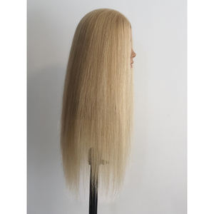 Prix d'Usine Tête de Mannequin d'Apprentissage Visage Européen 24 Pouces 180g 100% Cheveux Humains avec Épaule pour Coiffeur - Product Image 5