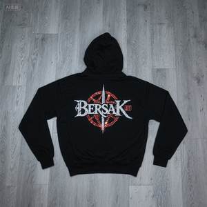 Customized Anime Tapestry <strong>Berserk</strong> <strong>Hoodie</strong> DTG Printed 400GSM Sweatshirts Custom Bling Design Hoodies for Men - Product Image 2