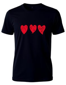 T-shirt casual da donna con stampa a cuore, manica corta, girocollo, vestibilità ampia, tessuto morbido in jersey, per primavera ed estate - Product Image 1